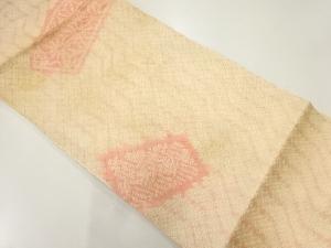 アンティーク　本総絞り変わり縞に花模様名古屋帯